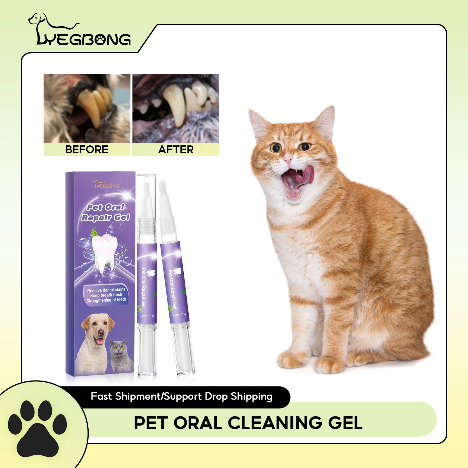 Teeth Whitening Foam - Pet Oral Onarım Jeli Yavru Tartar