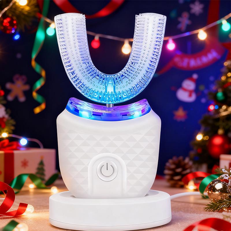 Teeth Whitening Light Kit - Taşınabilir U şeklinde elektrikli diş fırçası,