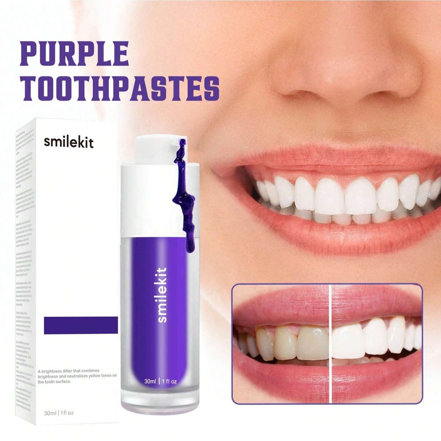 Teeth Whitening Xylitol - Etkili Mor Düzeltici Serum Beyazlatma Diş