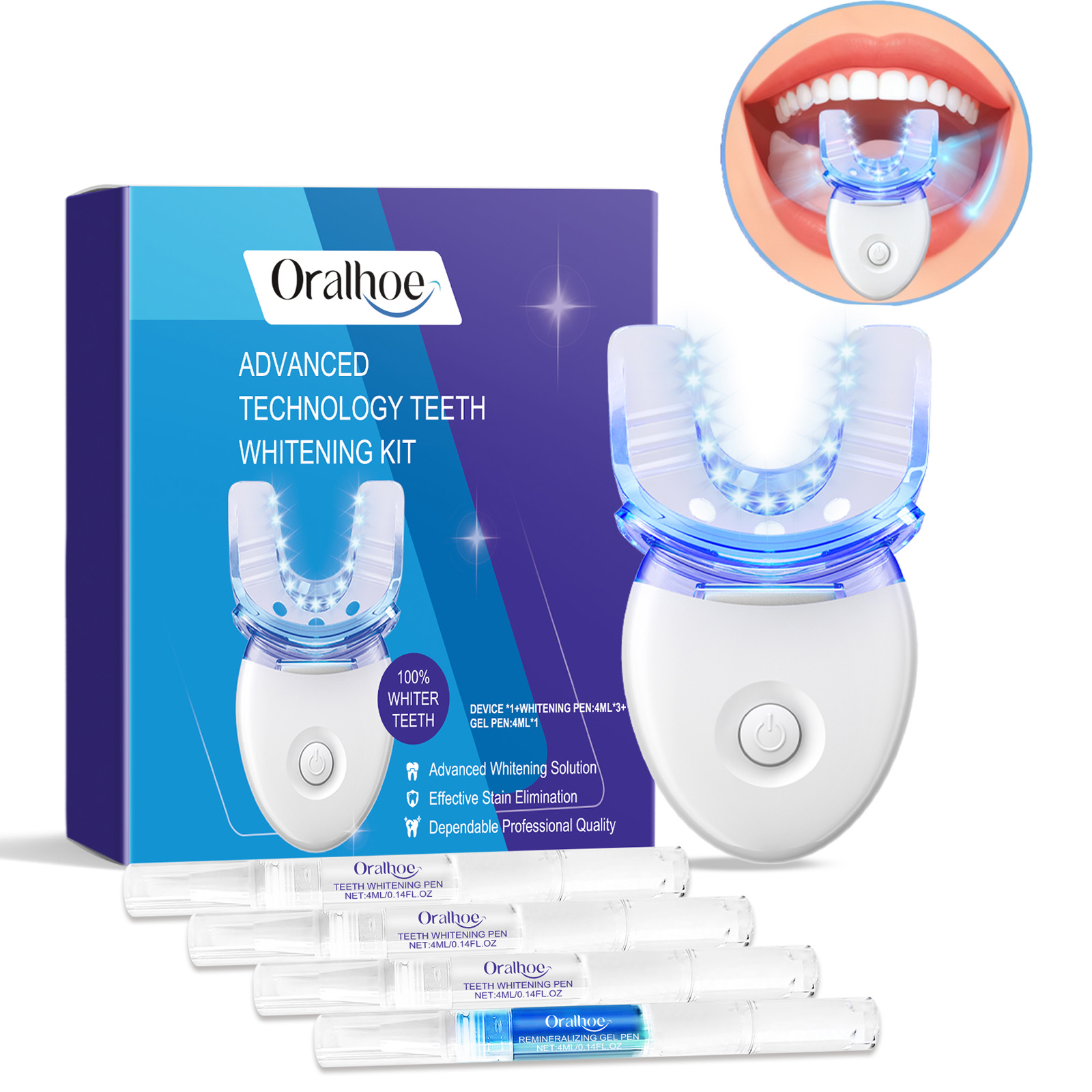 Teeth Whitening Light Kit - Profesyonel Diş Beyazlatma LED Işık Kiti,