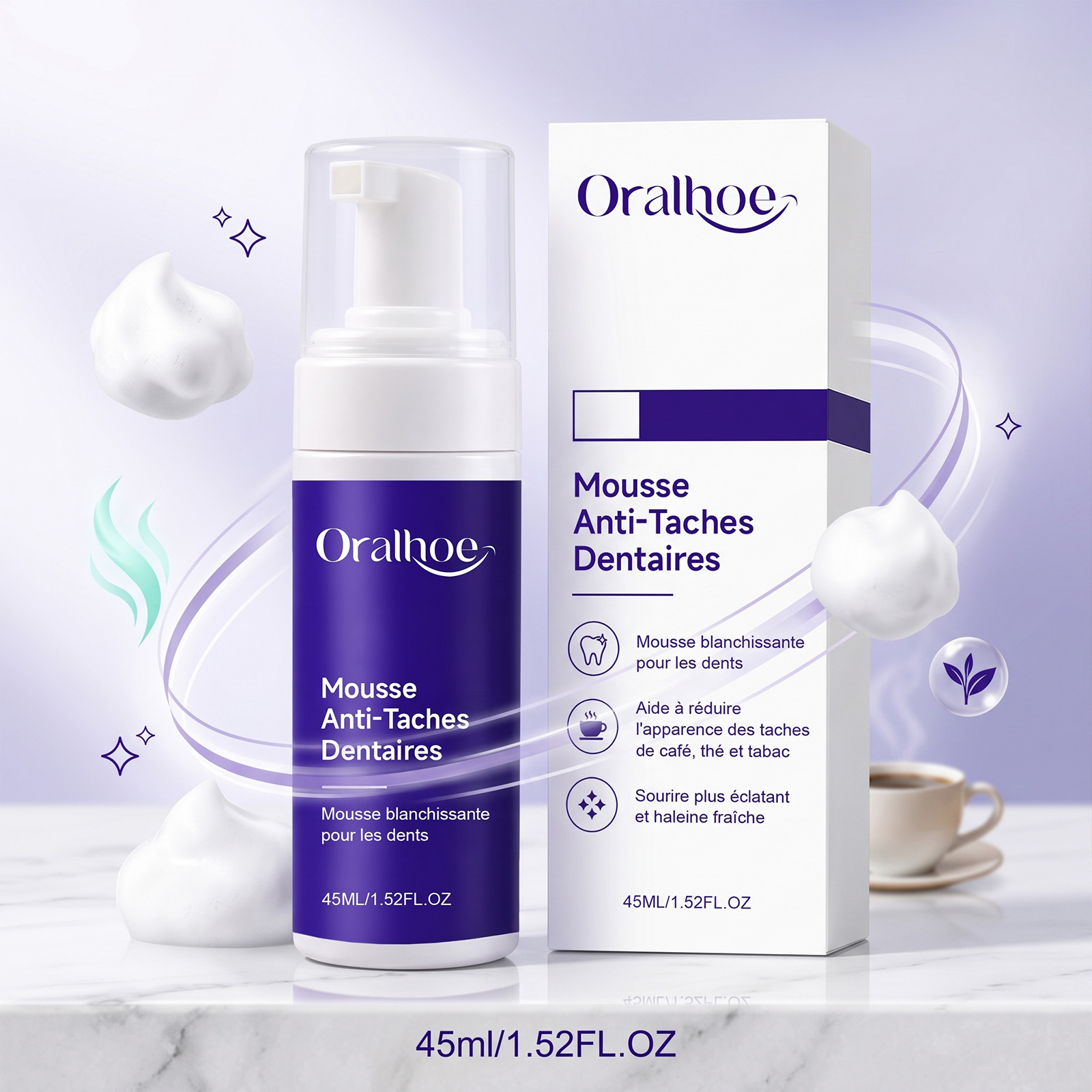 Teeth Whitening Foam - Mor Diş Macunu Köpük Mousse Nazik