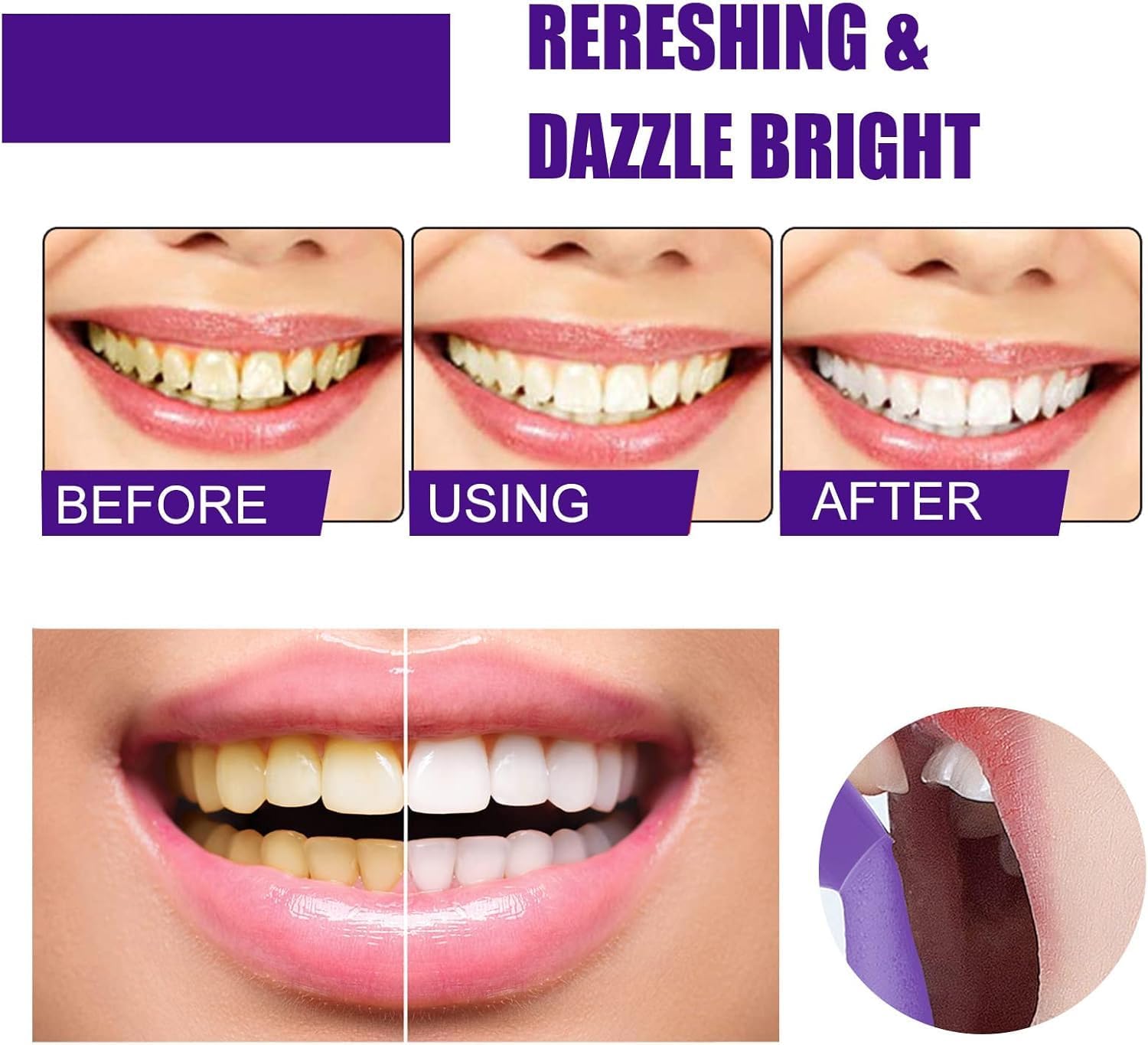 Mor Köpüren Diş Beyazlatıcı Di - Teeth Whitening Routine incelemesi ve fiyatı